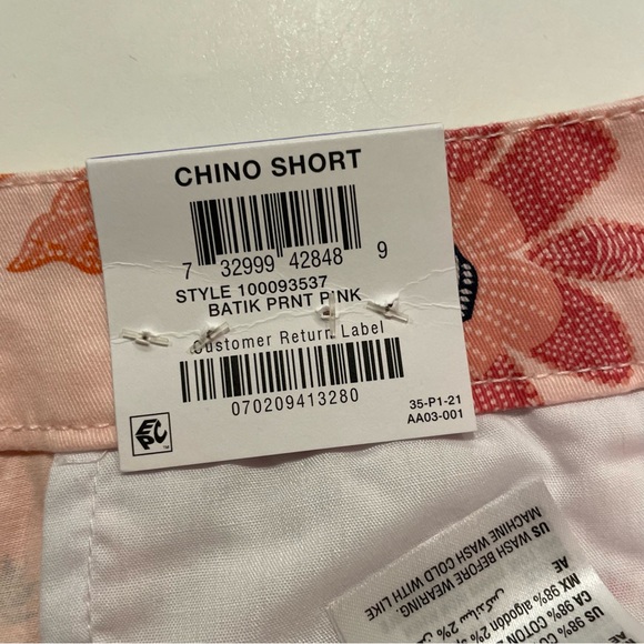 Style &Co chino mid rise short batik print pink size 18 5.5” inseam - Picture 5 of 8
